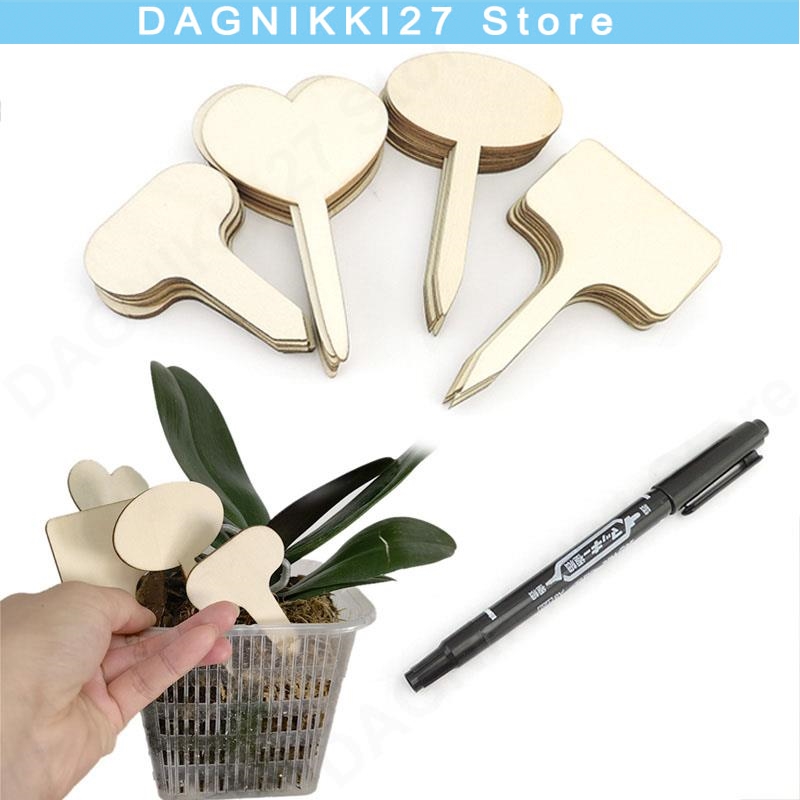 Gardening Tools Wooden - 10x Drewniane etykiety na rośliny typu